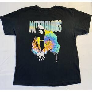 Notorious B.I.G T-Shirt Men’s 90S Rap Hip Hop Y2K Style Tie Dye  Size Large